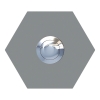 Pulsante campanello Sechseck Grigio metallizzato