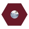 Pulsante campanello Sechseck Rosso