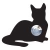 Pulsante campanello Katze ''Kitty'' Nero