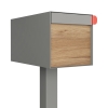Cassette postali con supporto Big Americano Grigio metallizzato con sportello anteriore in HPL