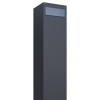 Cassetta postale con supporto Monolith Antracite con ribaltina in acciaio inox