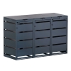 Box copri bidoni Kim per tre 120L in Antracite