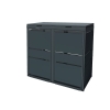 Box copri bidoni Lewis per due 240L in Antracite