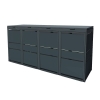 Box copri bidoni Lewis per quattro 240L in Antracite