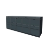 Box copri bidoni Lewis per cinque 240L in Antracite