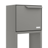 Cassetta postale con supporto con vano pacchi Rotterdam in Grigio metallizzato
