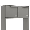 Cassetta postale con scomparto per pacchi Rotterdam for Two in Grigio Metallizzato