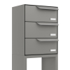Sistema di cassette postali Rotterdam for Three in Grigio Metallizzato