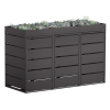 Box copri bidoni Edgar per tre 240L in Nero