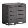 Box copri bidoni Kim per due 120L in Nero