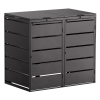 Box copri bidoni Edda per due 240L in Nero
