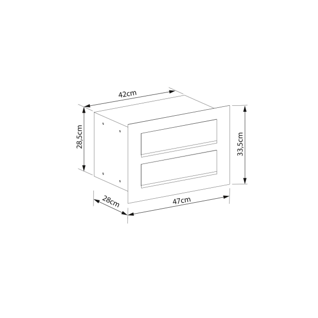 Cassetta postale da incasso Como for Two realizzata in acciaio inox