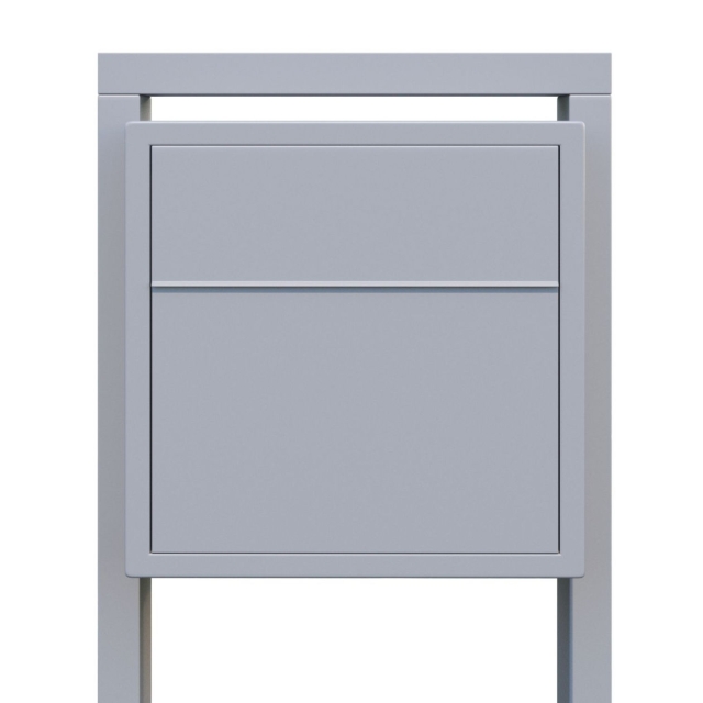 Cassetta postale con supporto Soprano in Grigio metallizzato