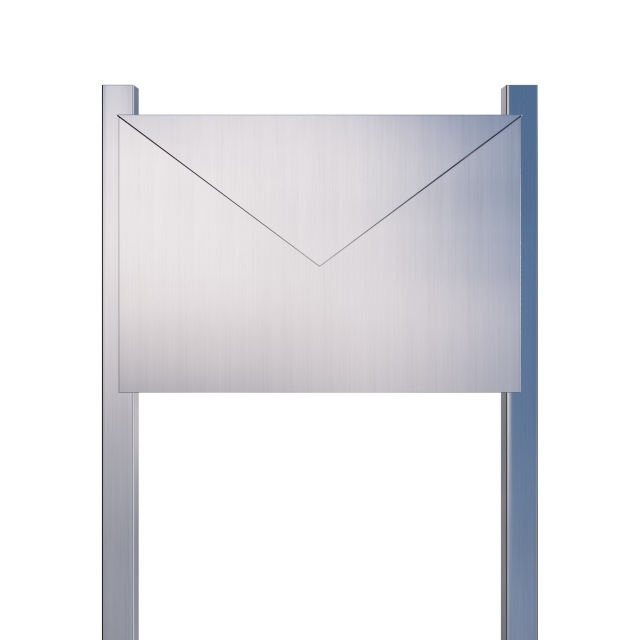 Cassetta postale con supporto postale Letter Acciaio inossidabile