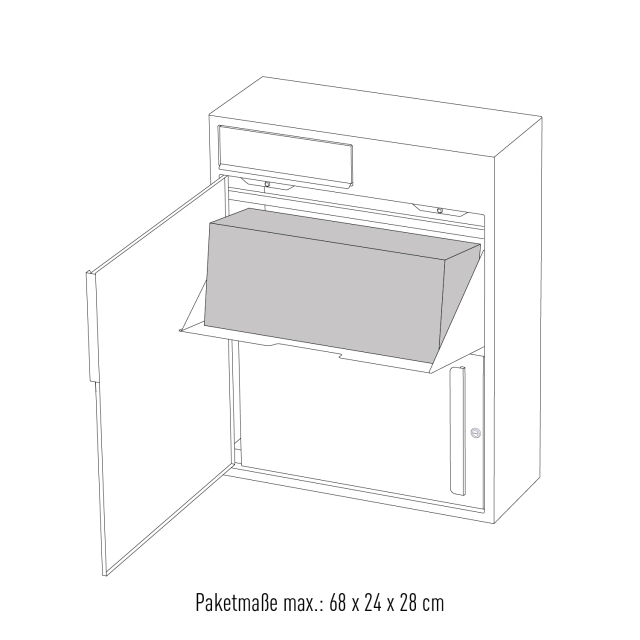 Cassetta postale per pacchi Large Antracite