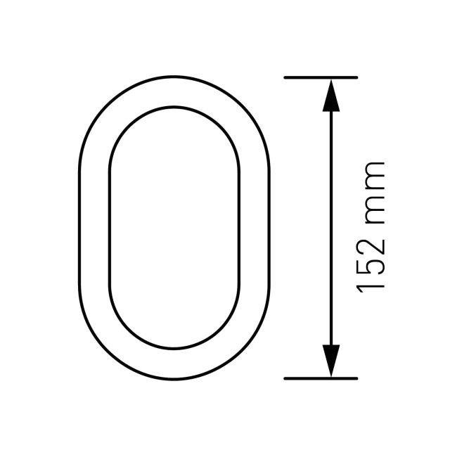 Numero Civico - autoadesivo "0" - 152 mm in bianco