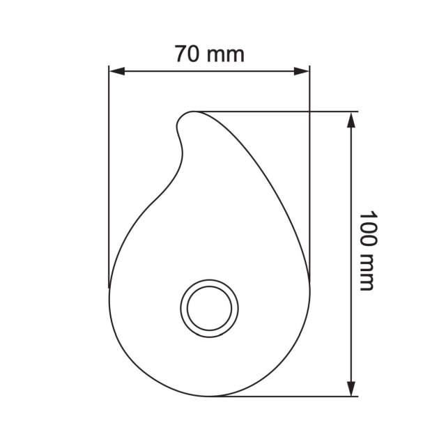 Pulsante campanello Tropfen Grigio metallizzato
