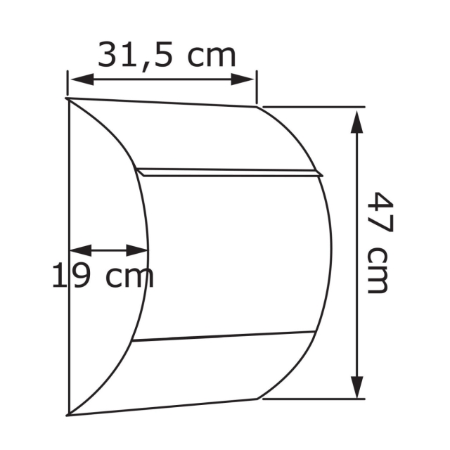 Cassetta postali in serie Jumbo for Two Rosso con ribaltina in acciaio inox