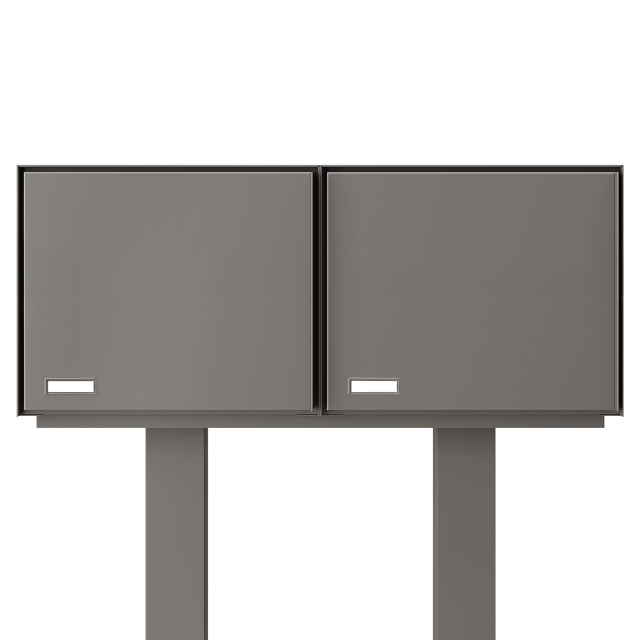 Cassetta postale con supporto postale con vano portapacchi Kopenhagen for Two in Grigio