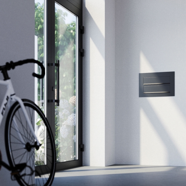 Cassetta postale da incasso Como for Two realizzata in acciaio inox
