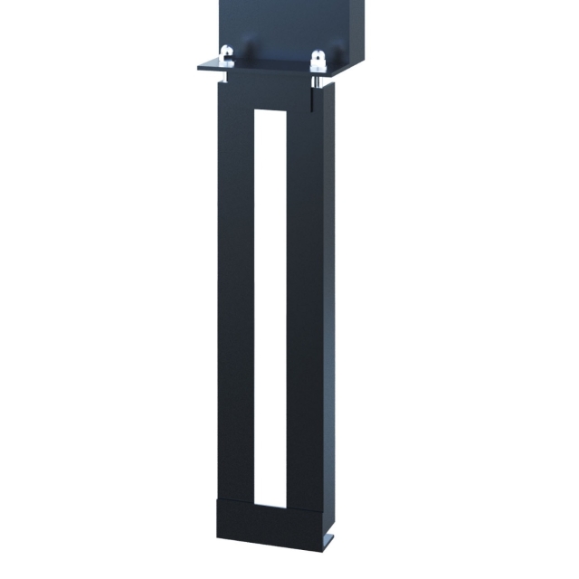 Cassetta postale con supporto Soprano in Grigio metallizzato