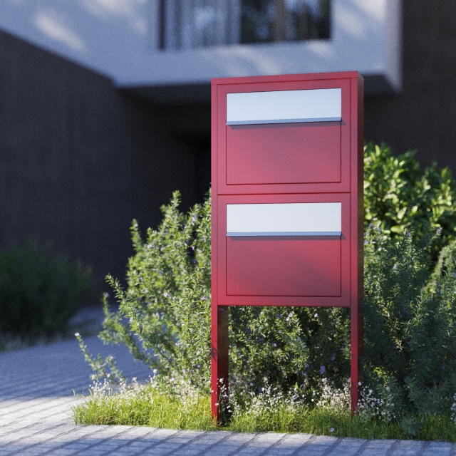 Cassetta postale in serie Elegance for Two in Rosso