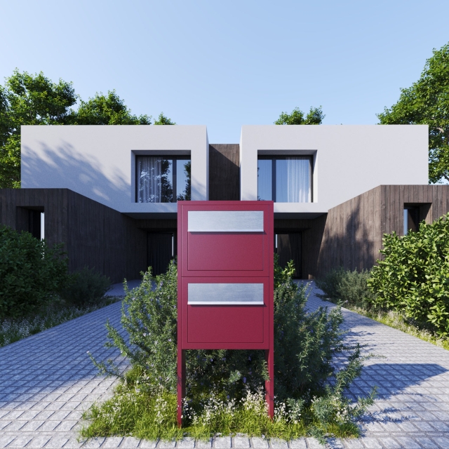 Cassetta postale in serie Elegance for Two in Rosso