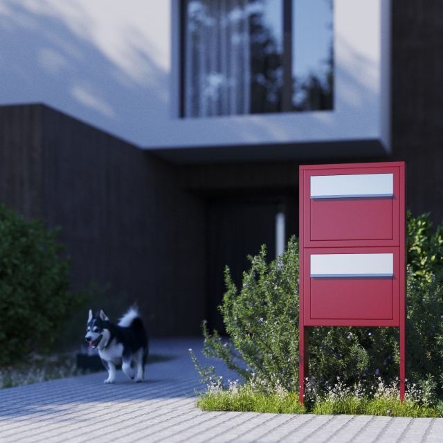 Cassetta postale in serie Elegance for Two in Rosso