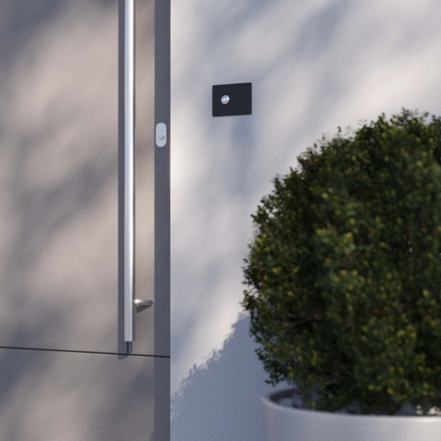 Pulsante campanello Rectangle Grigio metallizzato