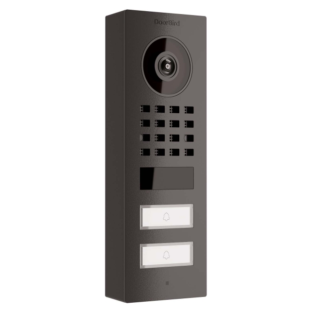Citofono da superficie Smart-ON for Two Doorbird D1102V in nero grafite