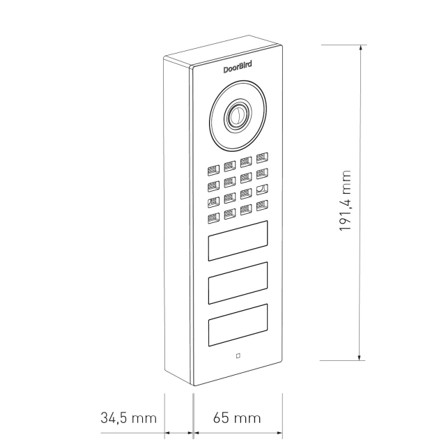 Citofono da superficie Smart-ON for Two Doorbird D1102V in bianco