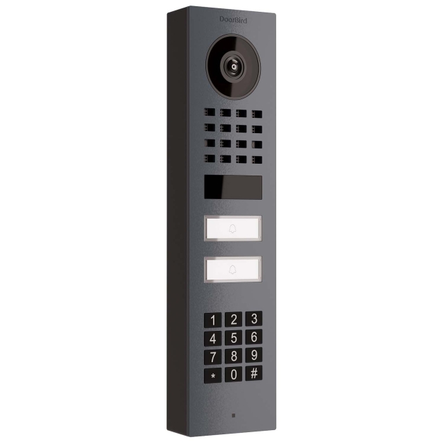 Citofono da superficie Smart-ON for Two Doorbird D1102KV con Keypad modulo in antracite