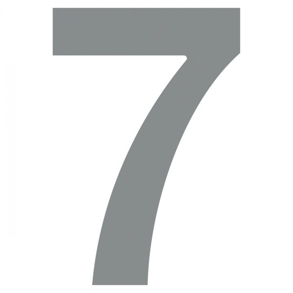Numero Civico ''7'' Grigio metallizzato