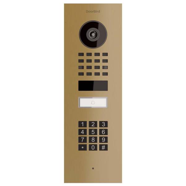 Citofono da incasso Smart-IN Doorbird D1101KV con Keypad modulo con aspetto ottone