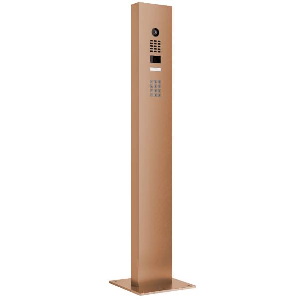 Citofono con supporto + piastra di base Smart Doorbird D1101KV con modulo tastiera Effetto bronzo