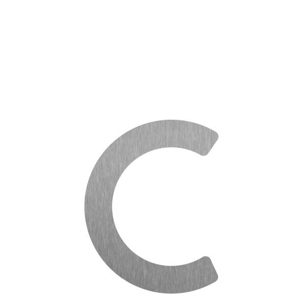 Numero Civico Lettera moderna '' c '' - 245 mm in acciaio inossidabile