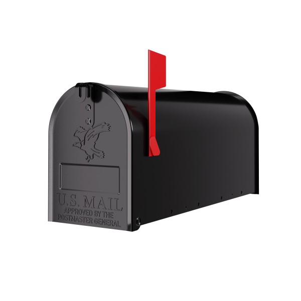 Cassetta postale americana US Mailbox Wand Nero