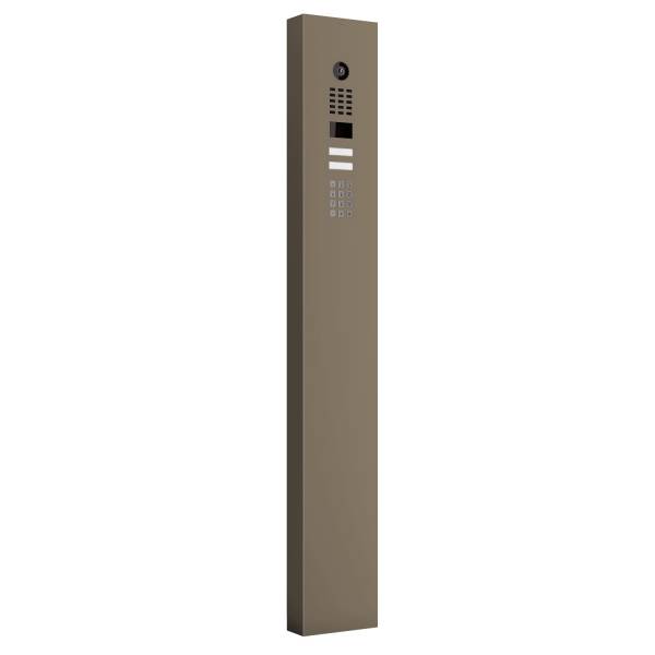 Citofono con supporto Smart for Two Doorbird D1102KV con modulo tastiera in Beige-grigio