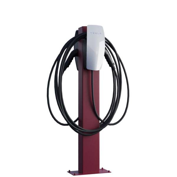 Stazione di ricarica Tesla VoltStand for Two con piastra di base in rosso