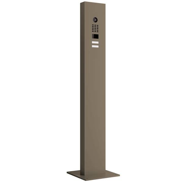 Citofono con supporto incluso piastra di base Smart for Two Doorbird D1102V in Beige-grigio