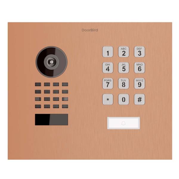 Citofono da incasso Smart-IN WideScope Doorbird D1101KH con Keypad modulo con aspetto bronzo