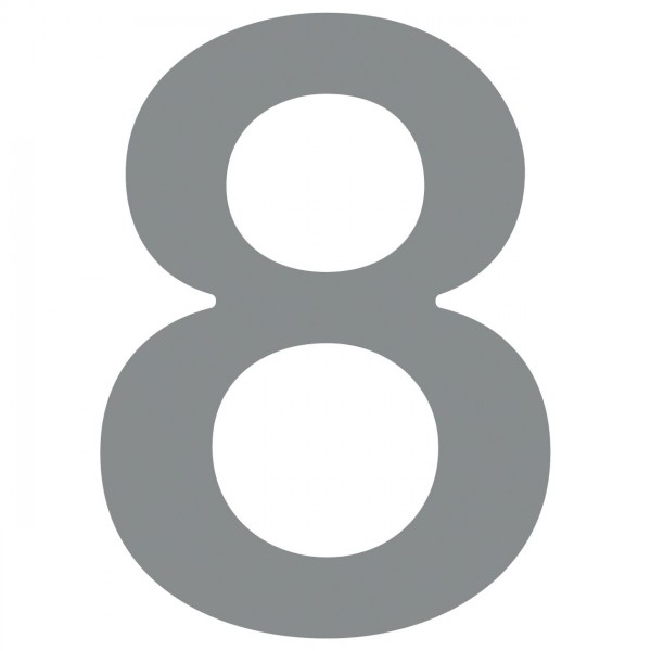 Numero Civico ''8'' Grigio metallizzato