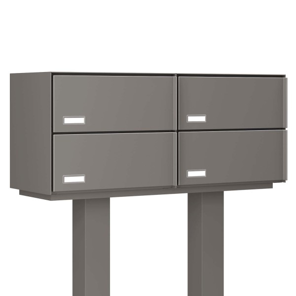 Cassetta postale con supporto postale Kopenhagen for Four Grigio