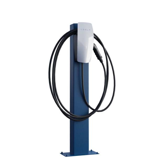 Stazione di ricarica Tesla VoltStand con piastra di base in blu