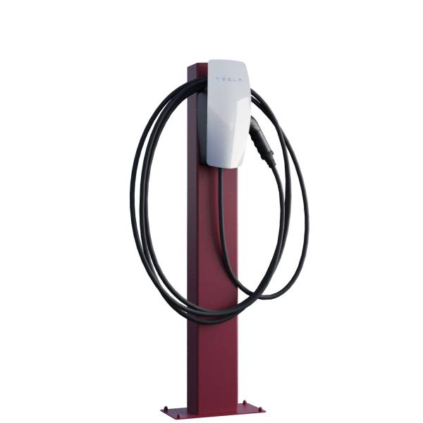 Stazione di ricarica Tesla VoltStand con piastra di base in rosso