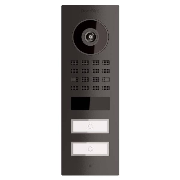 Citofono da superficie Smart-ON for Two Doorbird D1102V in nero grafite