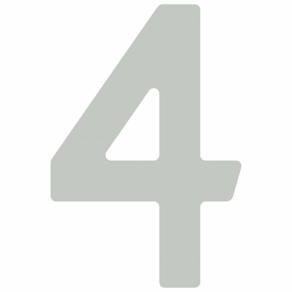 Numero Civico ''4'' Grigio metallizzato