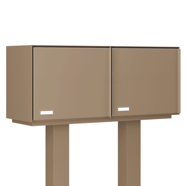 Cassetta postale con supporto postale con vano portapacchi Kopenhagen for Two in Beige