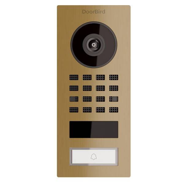 Citofono da superficie Smart-ON Doorbird D1101V con aspetto ottone