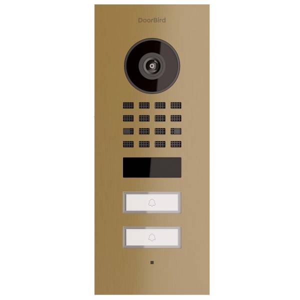 Citofono da incasso Smart-IN for Two Doorbird D1102V in aspetto ottone